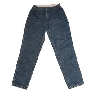 Vintage Lee Original High Waisted Tapered Leg Mom Jeans Sz 16L Elastic‎ Waist